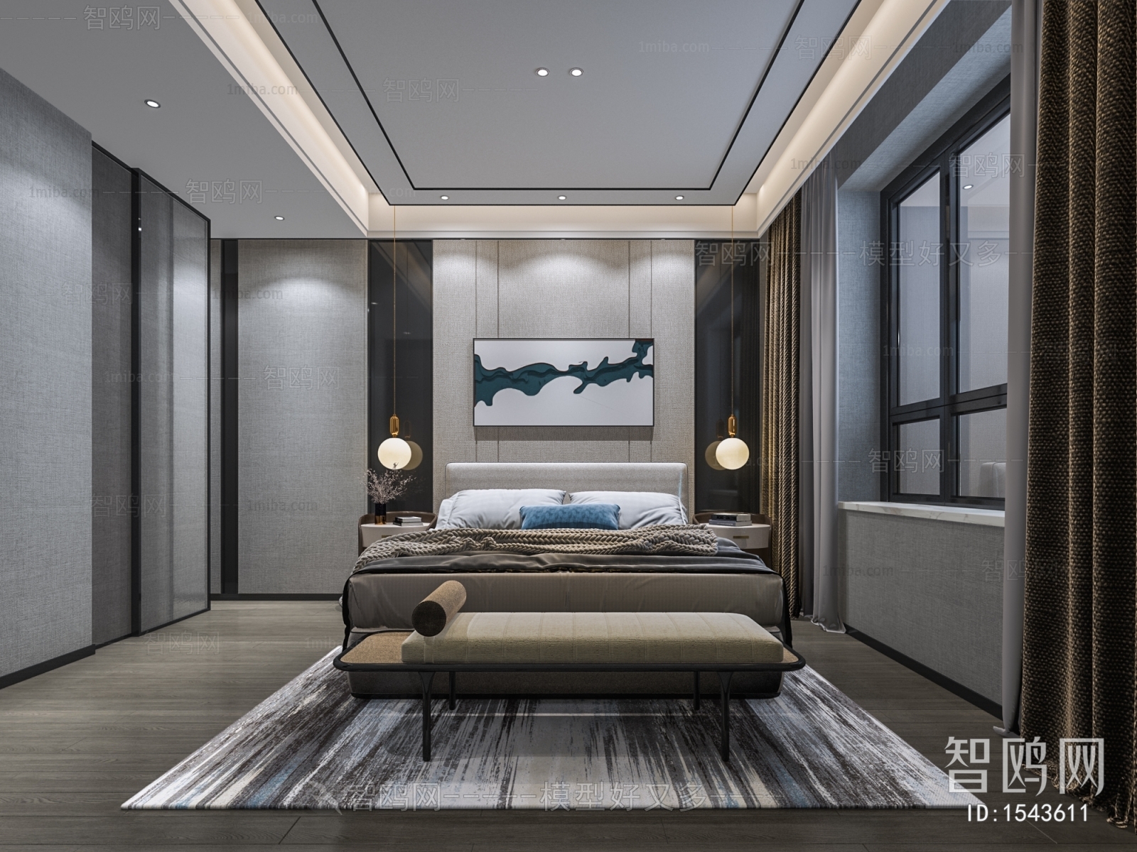 New Chinese Style Bedroom