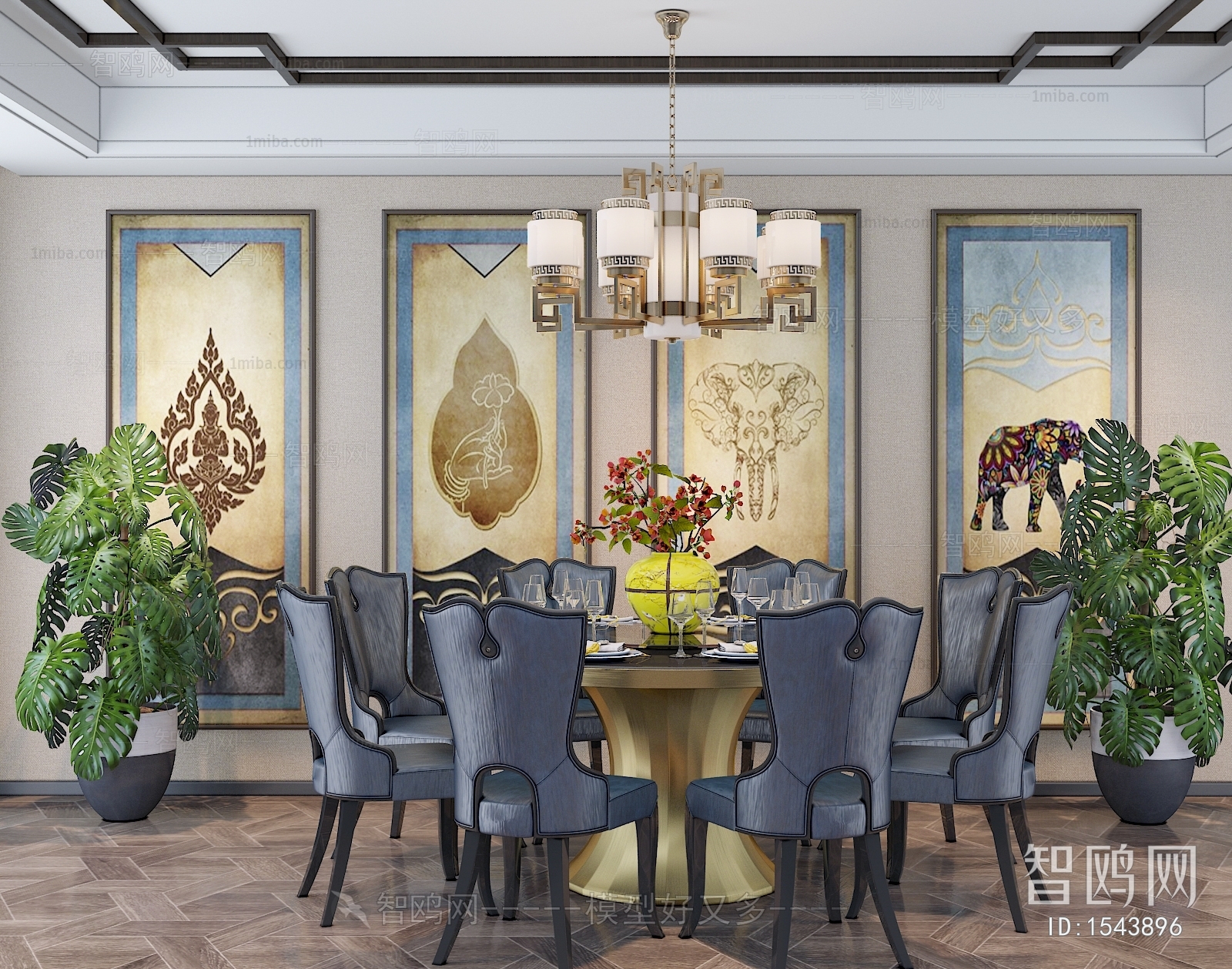 New Chinese Style Dining Room