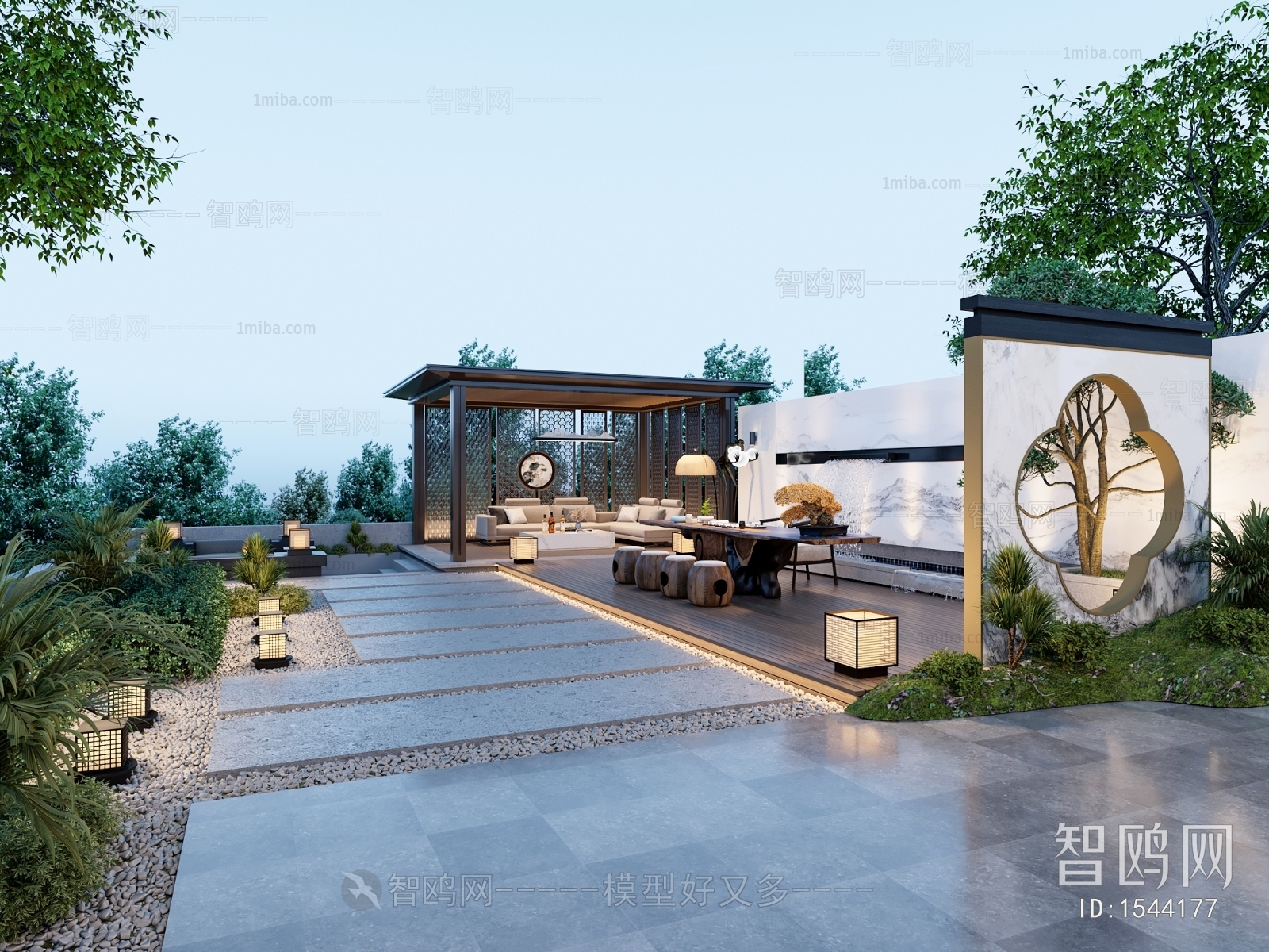 New Chinese Style Courtyard/landscape