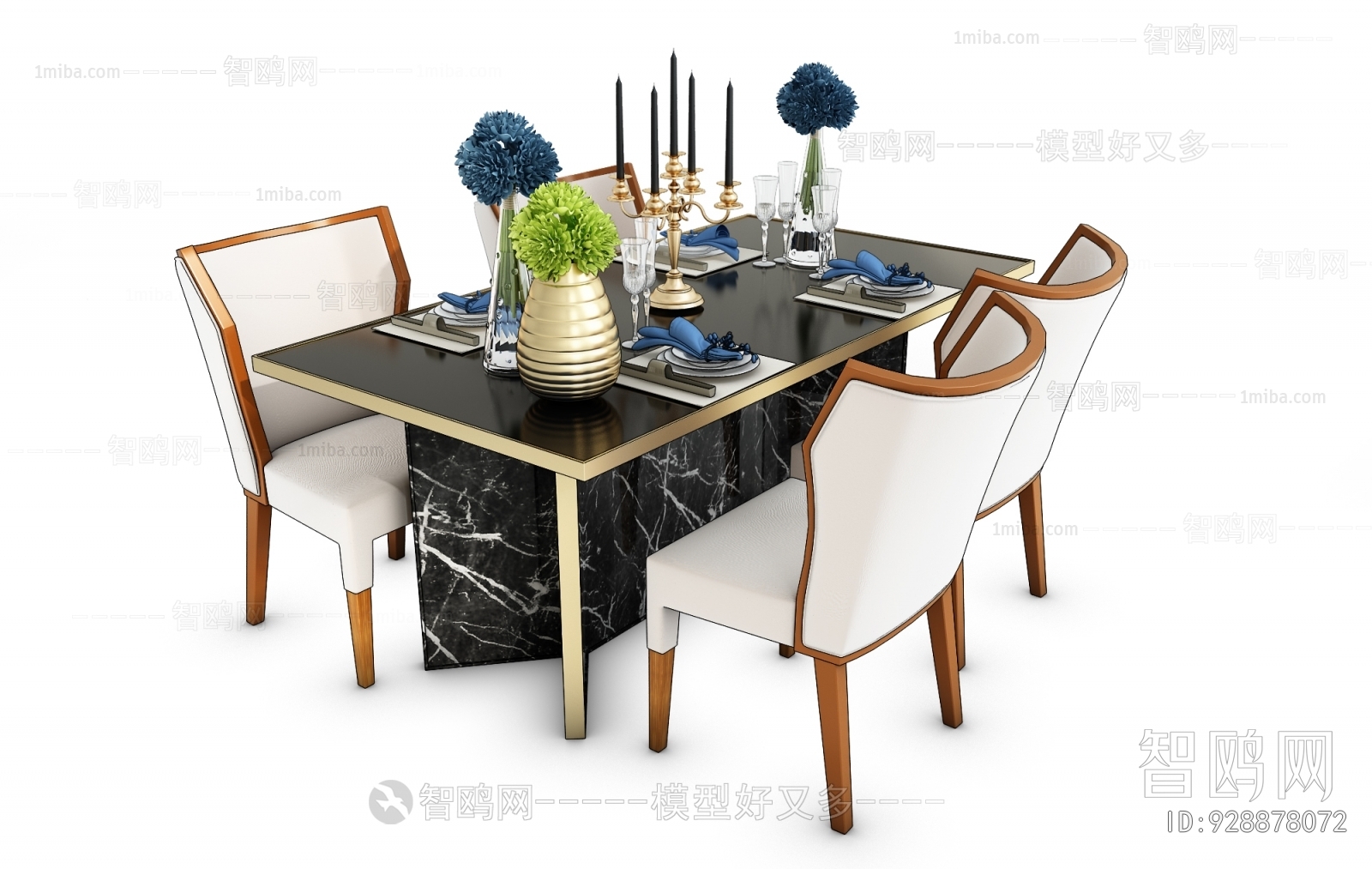 Simple European Style Dining Table And Chairs