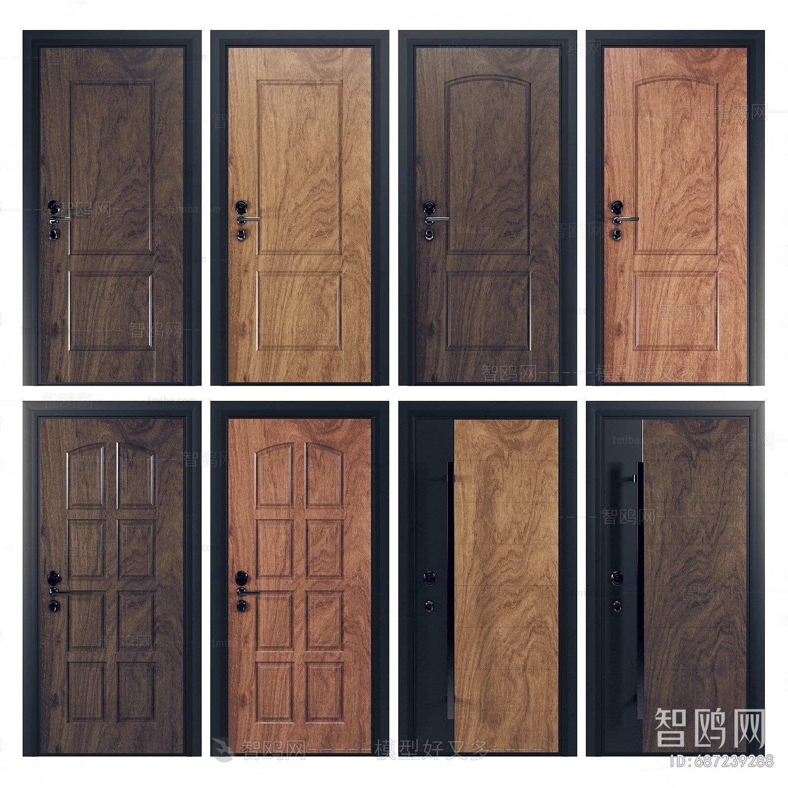 Modern Solid Wood Door