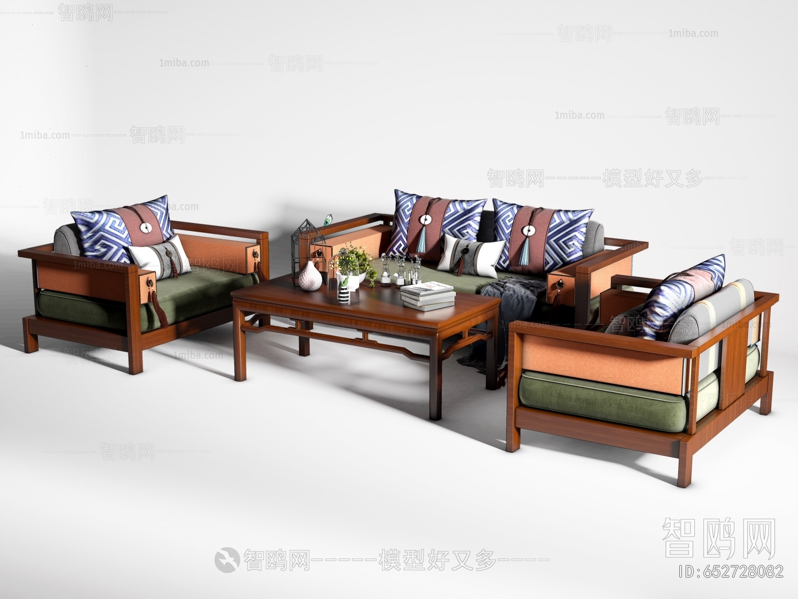 New Chinese Style Sofa Combination