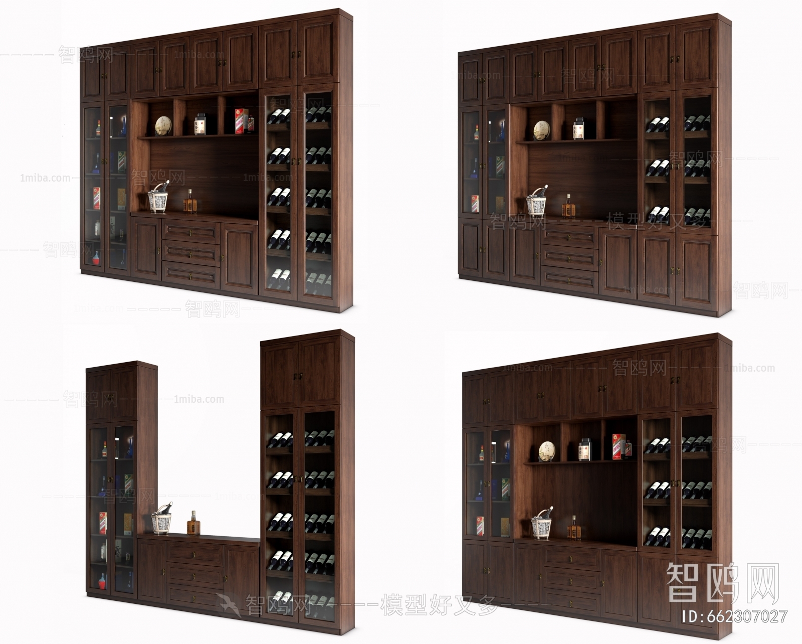 New Chinese Style Wine Cabinet