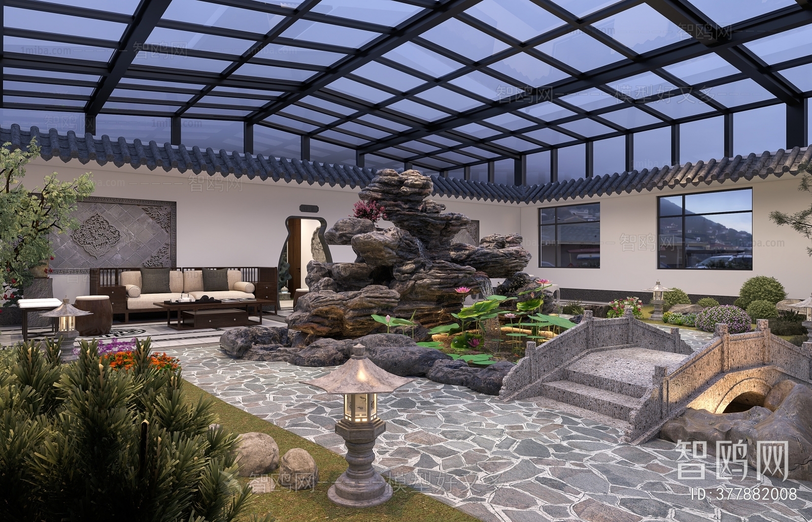 New Chinese Style Courtyard/landscape