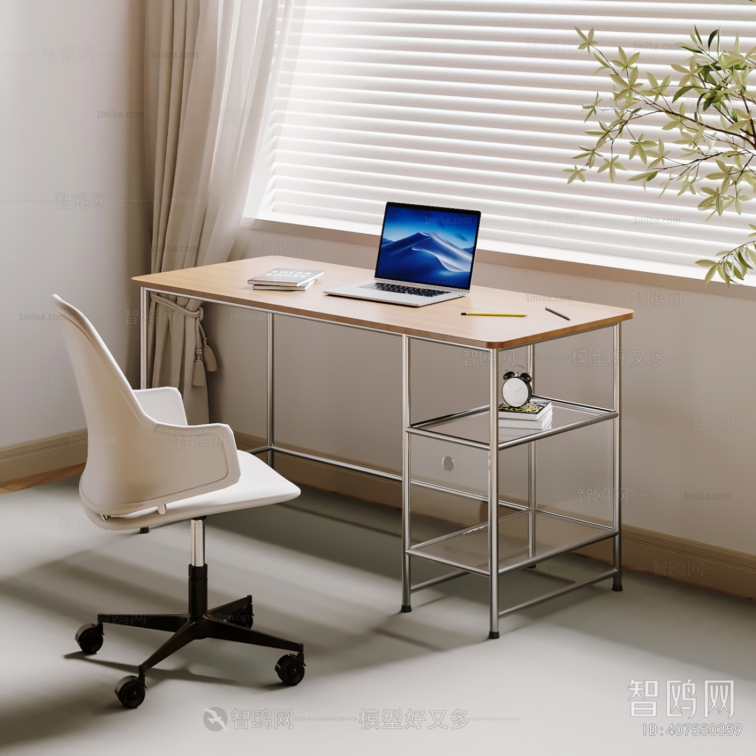 Nordic Style Computer Desk And Chair