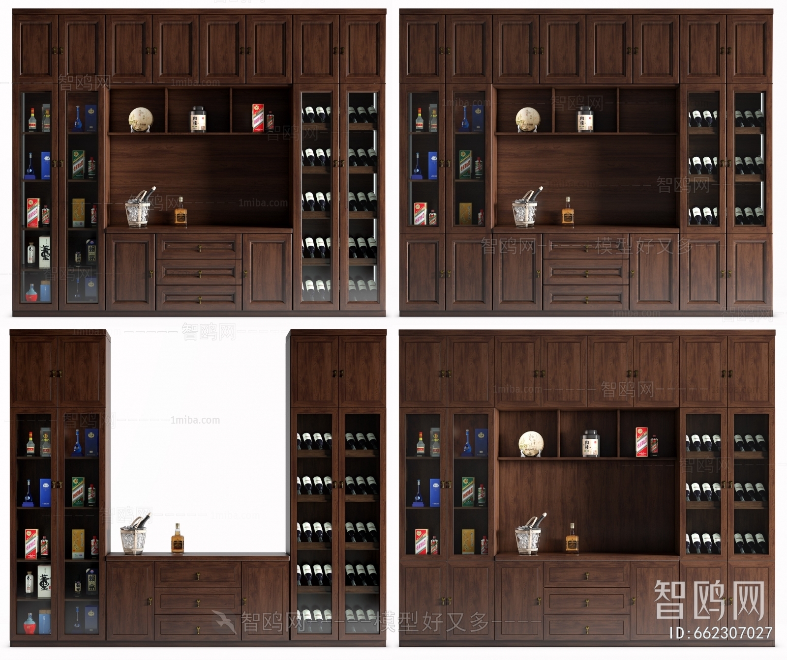 New Chinese Style Wine Cabinet