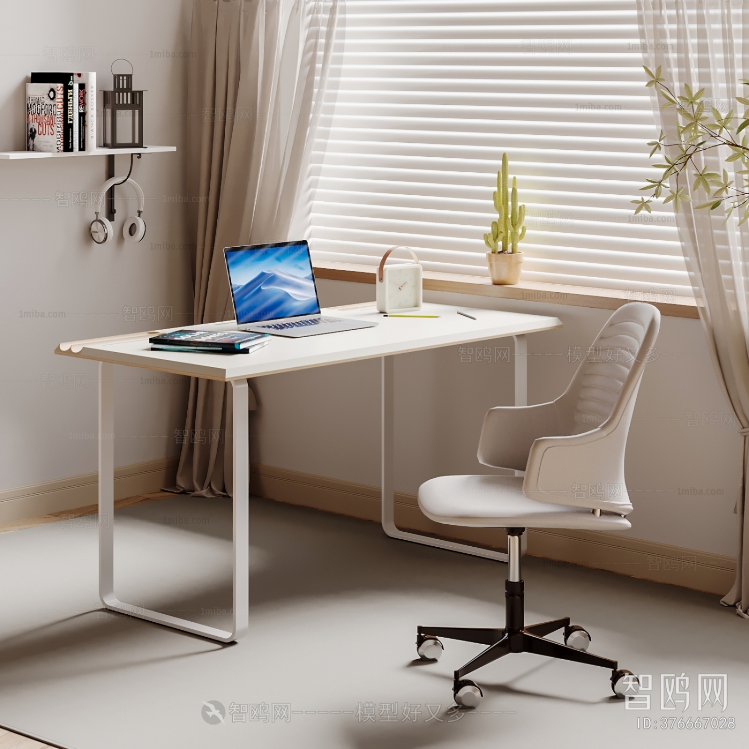 Nordic Style Computer Desk And Chair