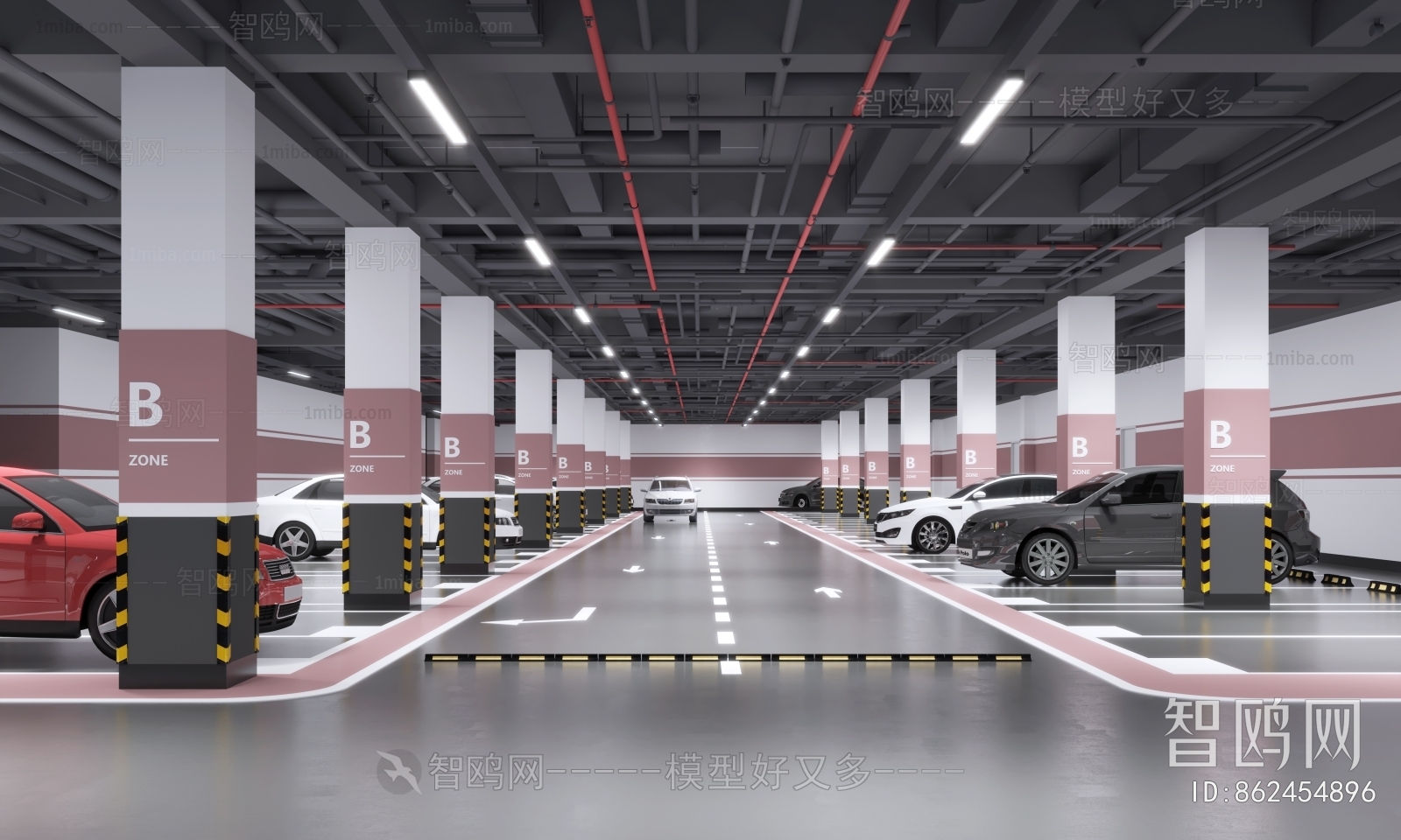 Modern Underground Parking Lot