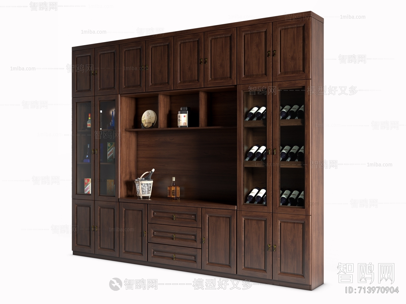 New Chinese Style Wine Cabinet