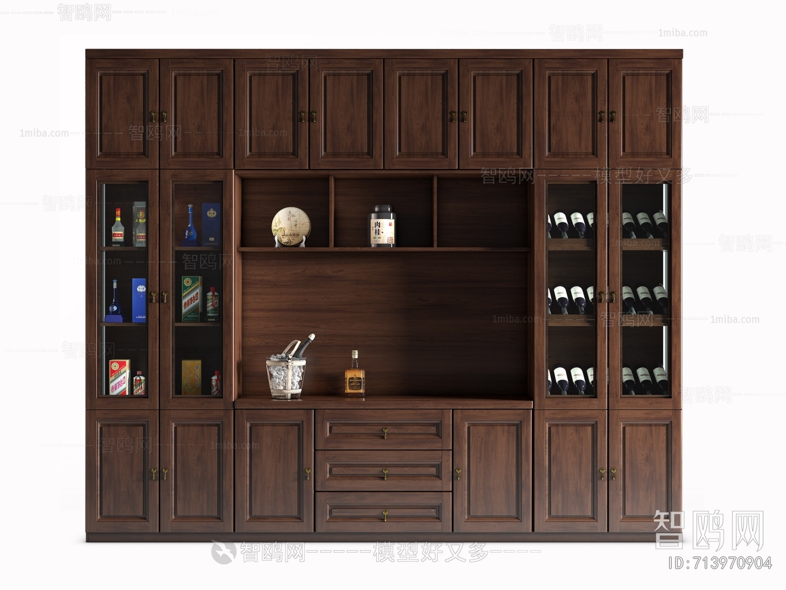 New Chinese Style Wine Cabinet