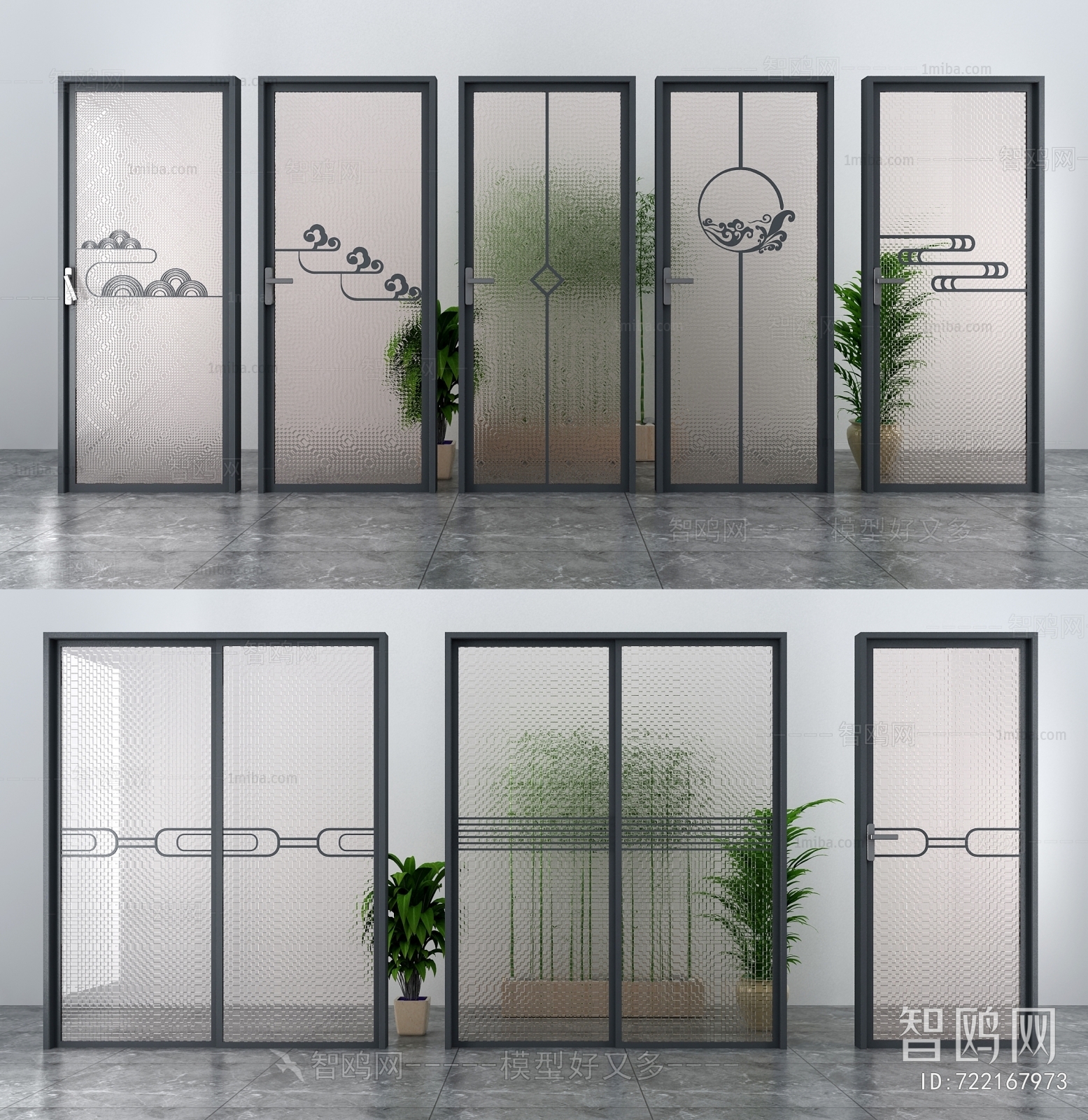 New Chinese Style Sliding Door