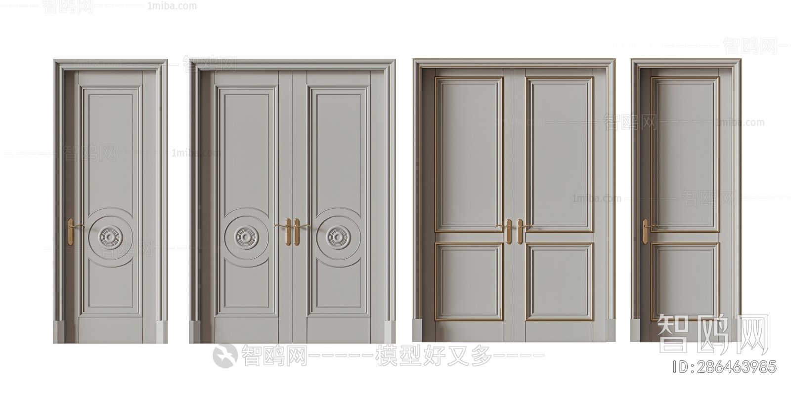 Simple European Style Single Door