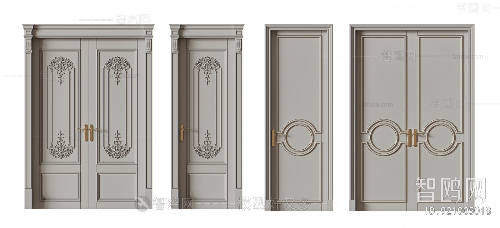 Simple European Style Single Door