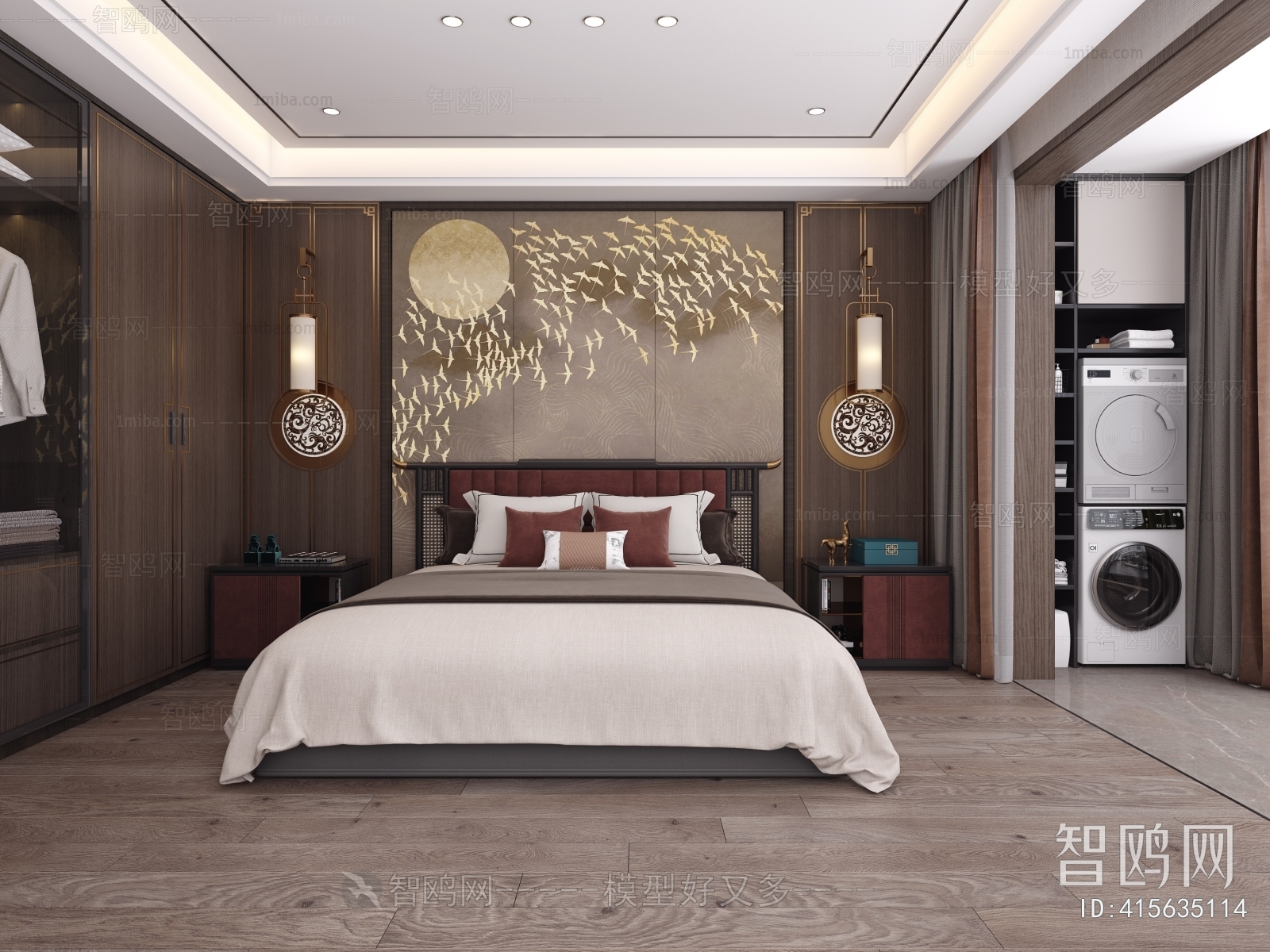 New Chinese Style Bedroom