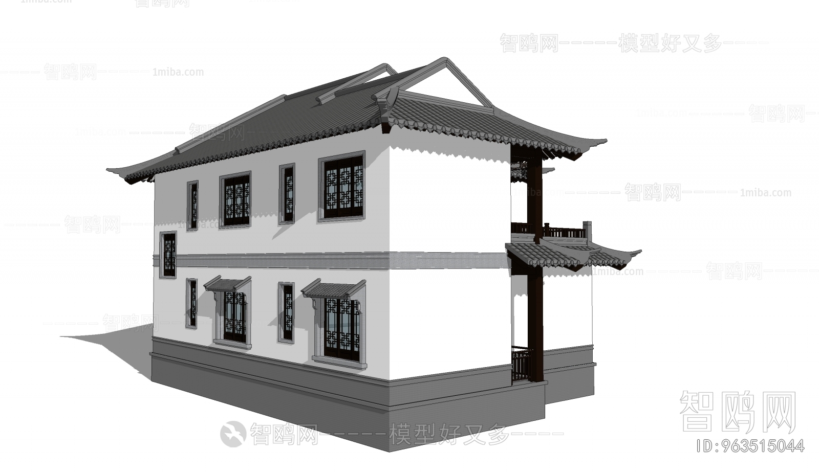 中式新中式别墅外观