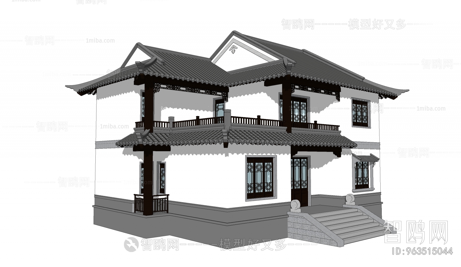 Chinese Style New Chinese Style Villa Appearance