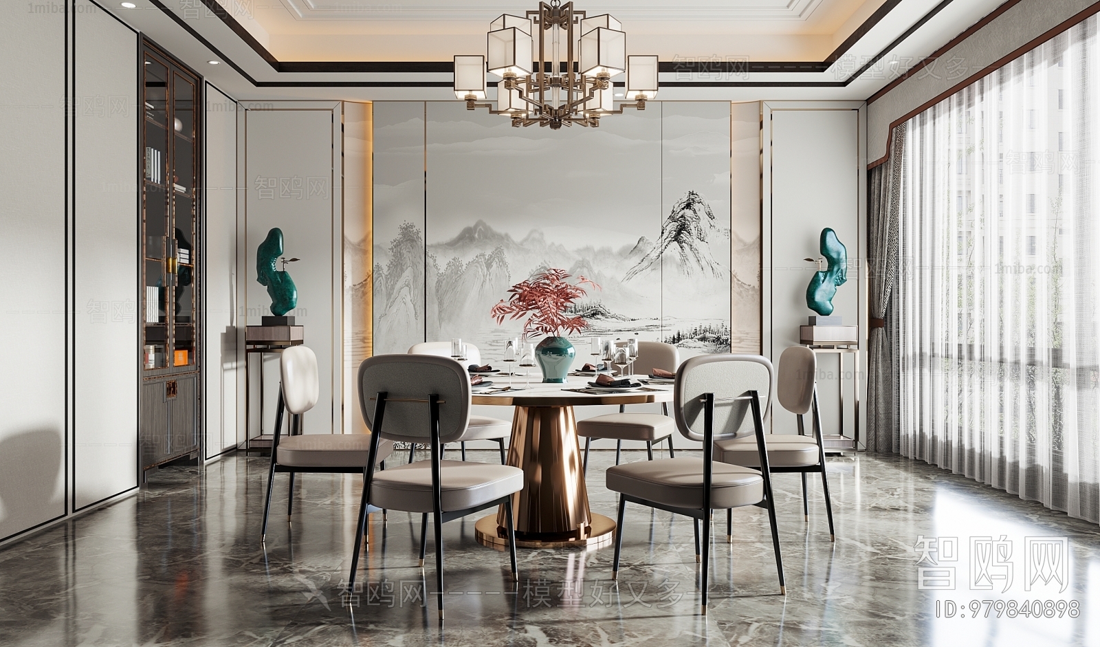 New Chinese Style Dining Room