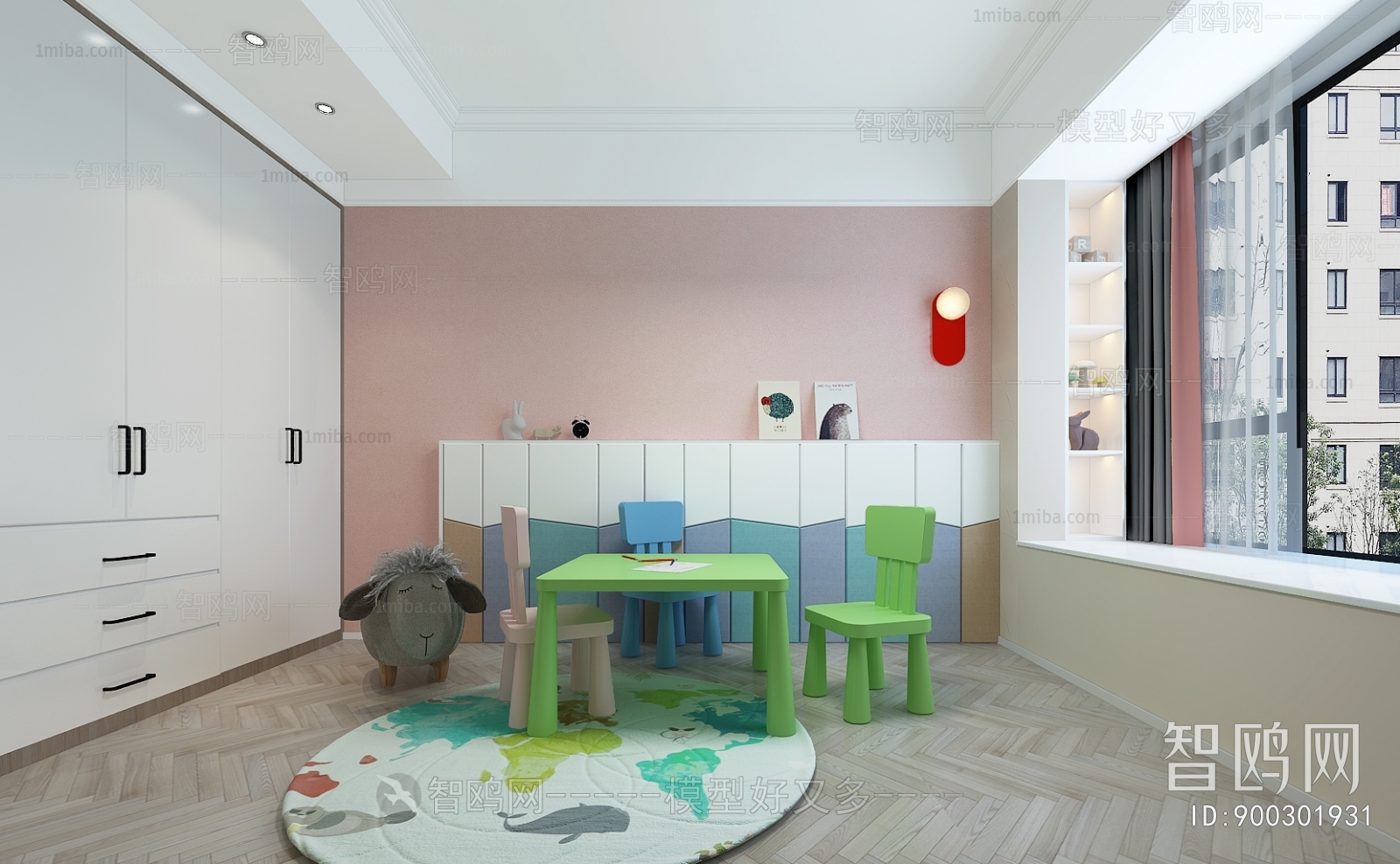 Modern Children's Room Activity Room