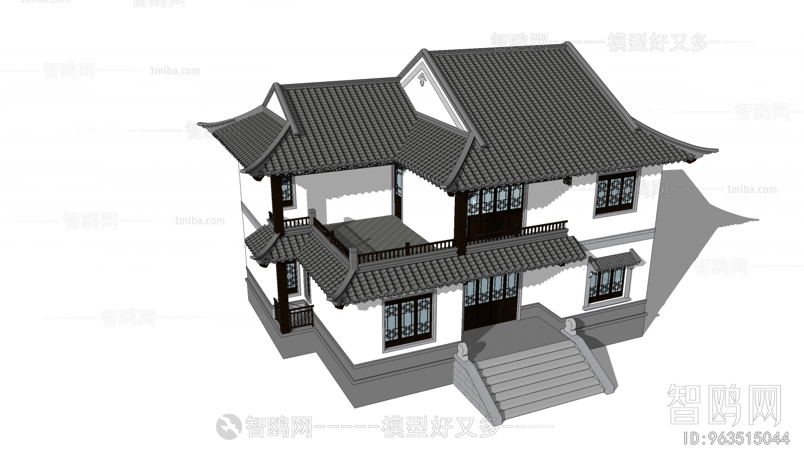 Chinese Style New Chinese Style Villa Appearance