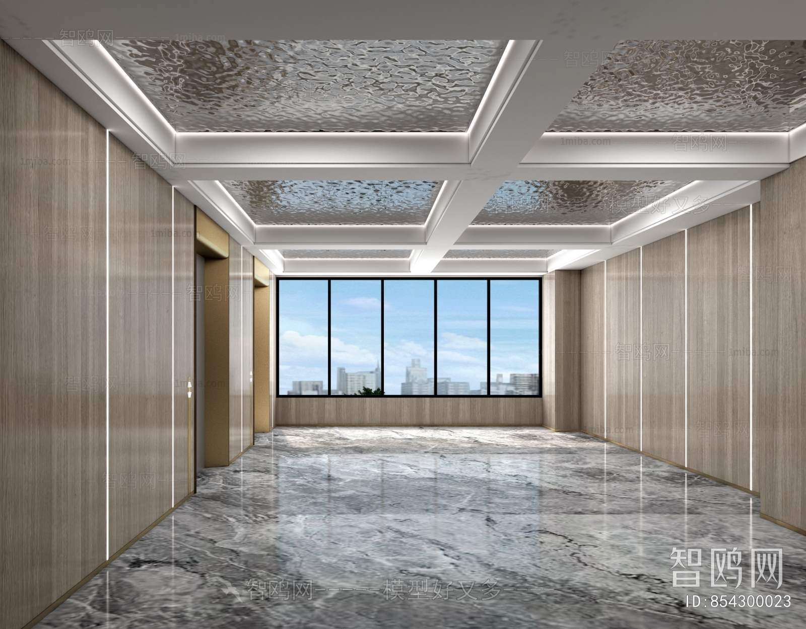 Modern Office Elevator Hall