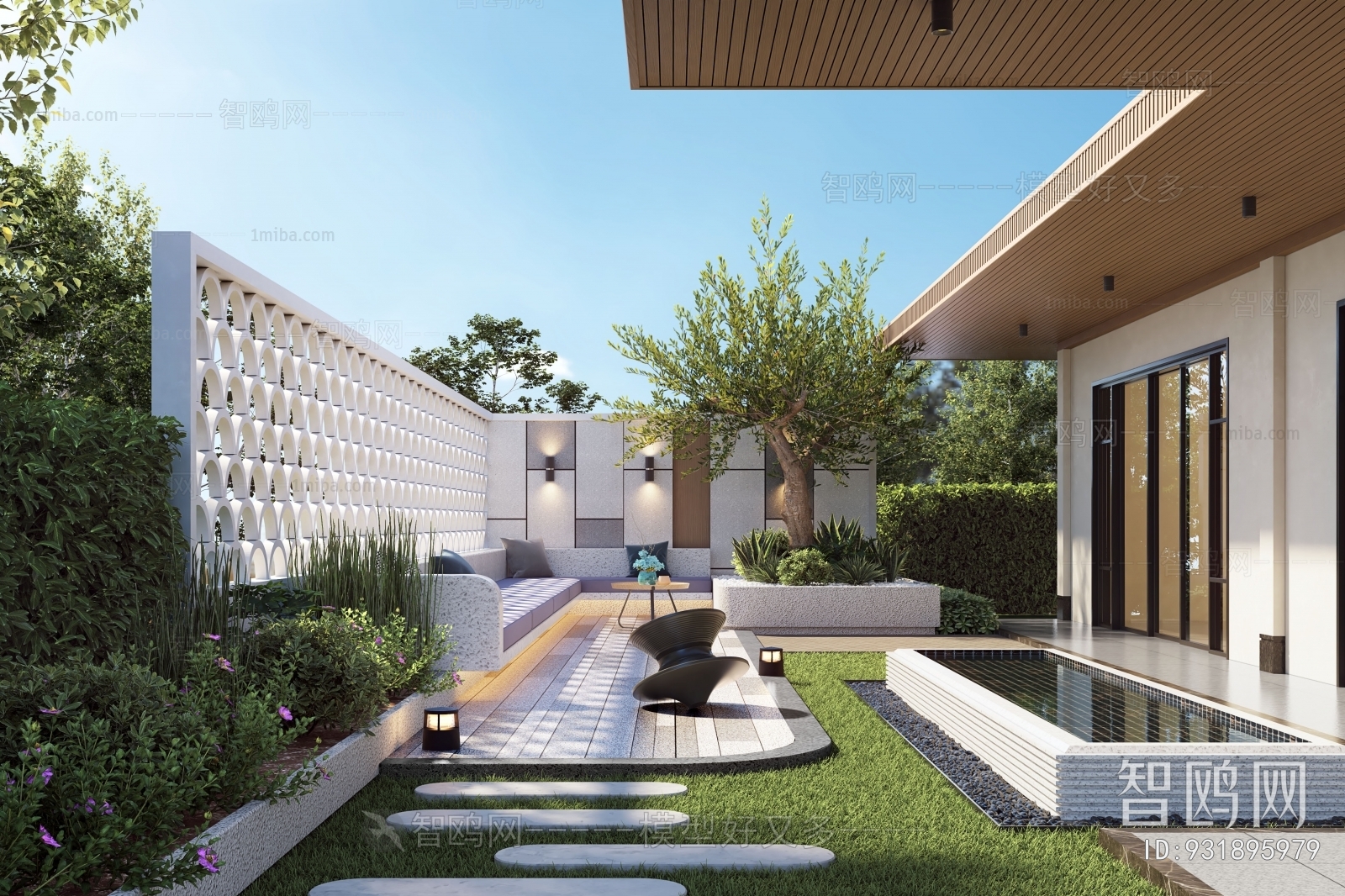 Modern Courtyard/landscape