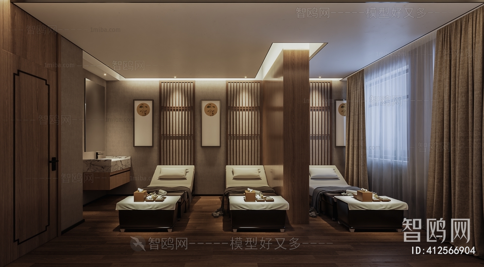 新中式洗浴中心包房