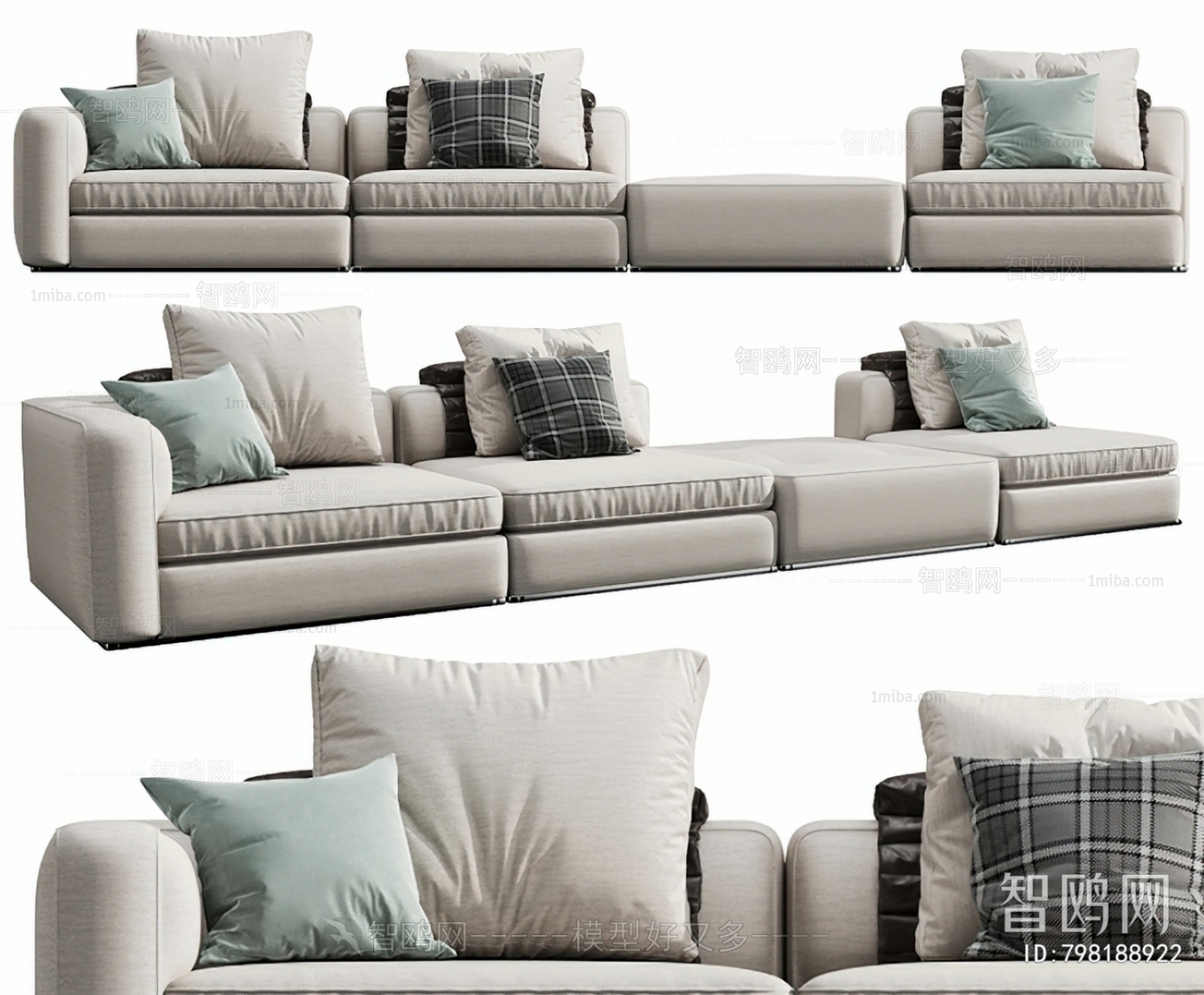 Modern Multi Person Sofa