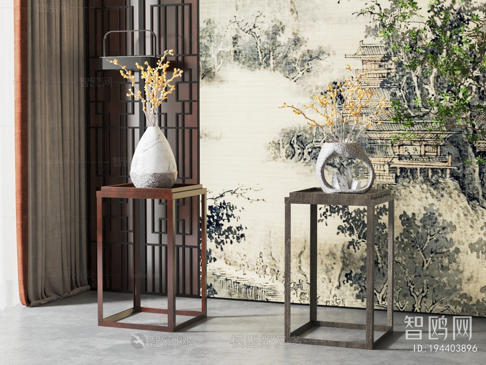 New Chinese Style Flower Shelf