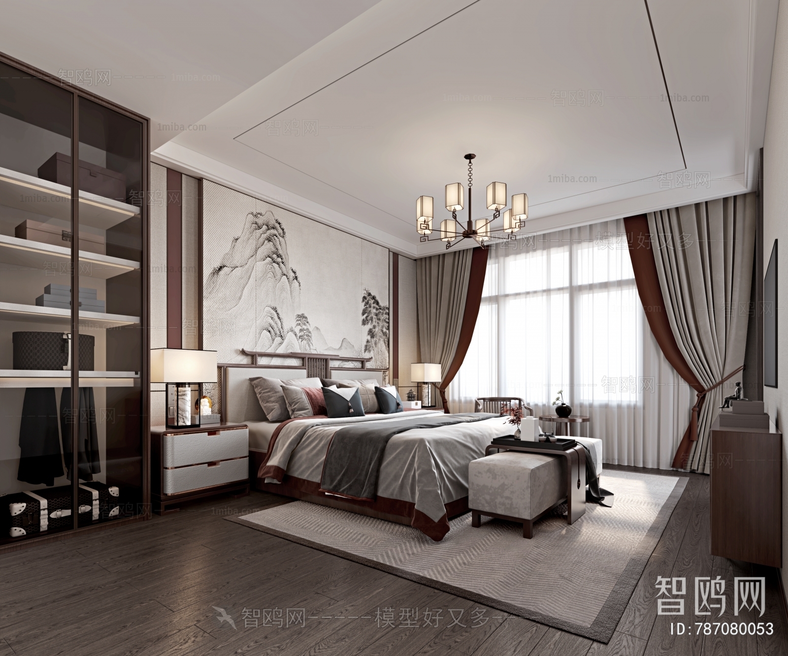 New Chinese Style Bedroom