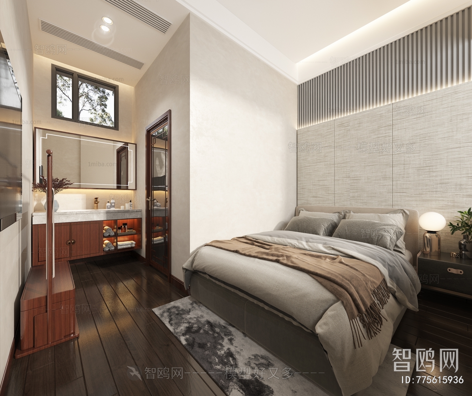 New Chinese Style Bedroom