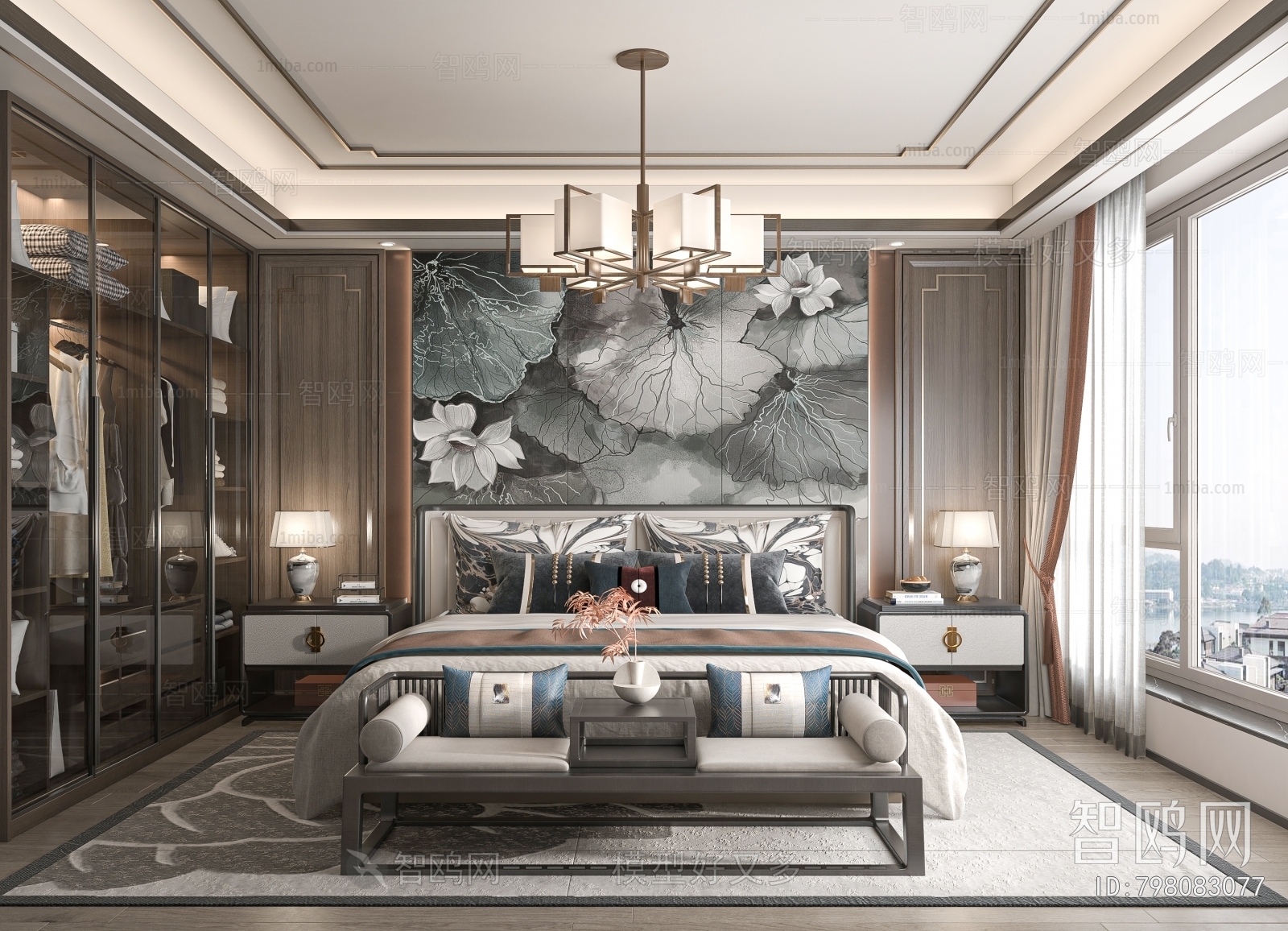 New Chinese Style Bedroom