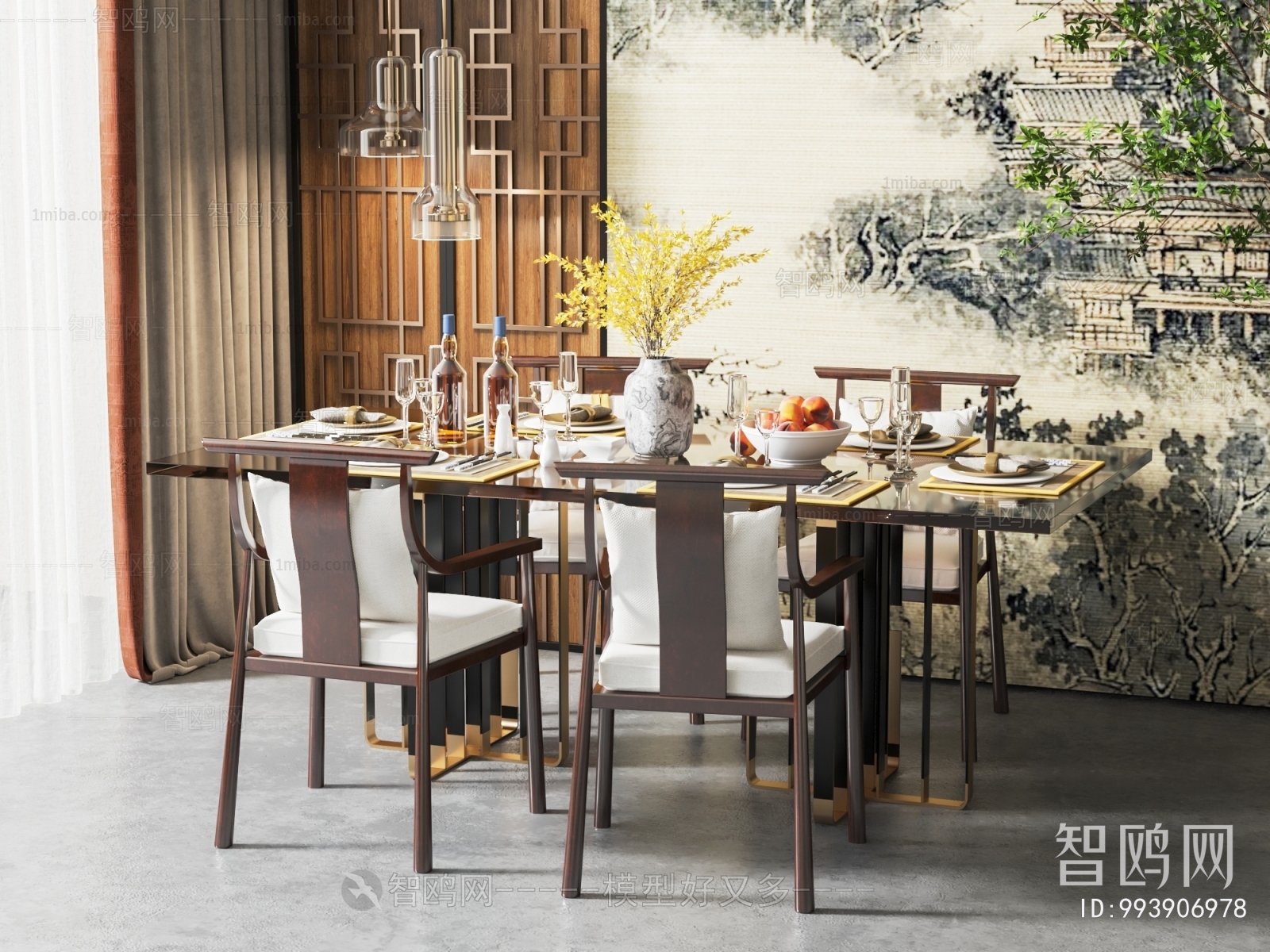 New Chinese Style Dining Table And Chairs