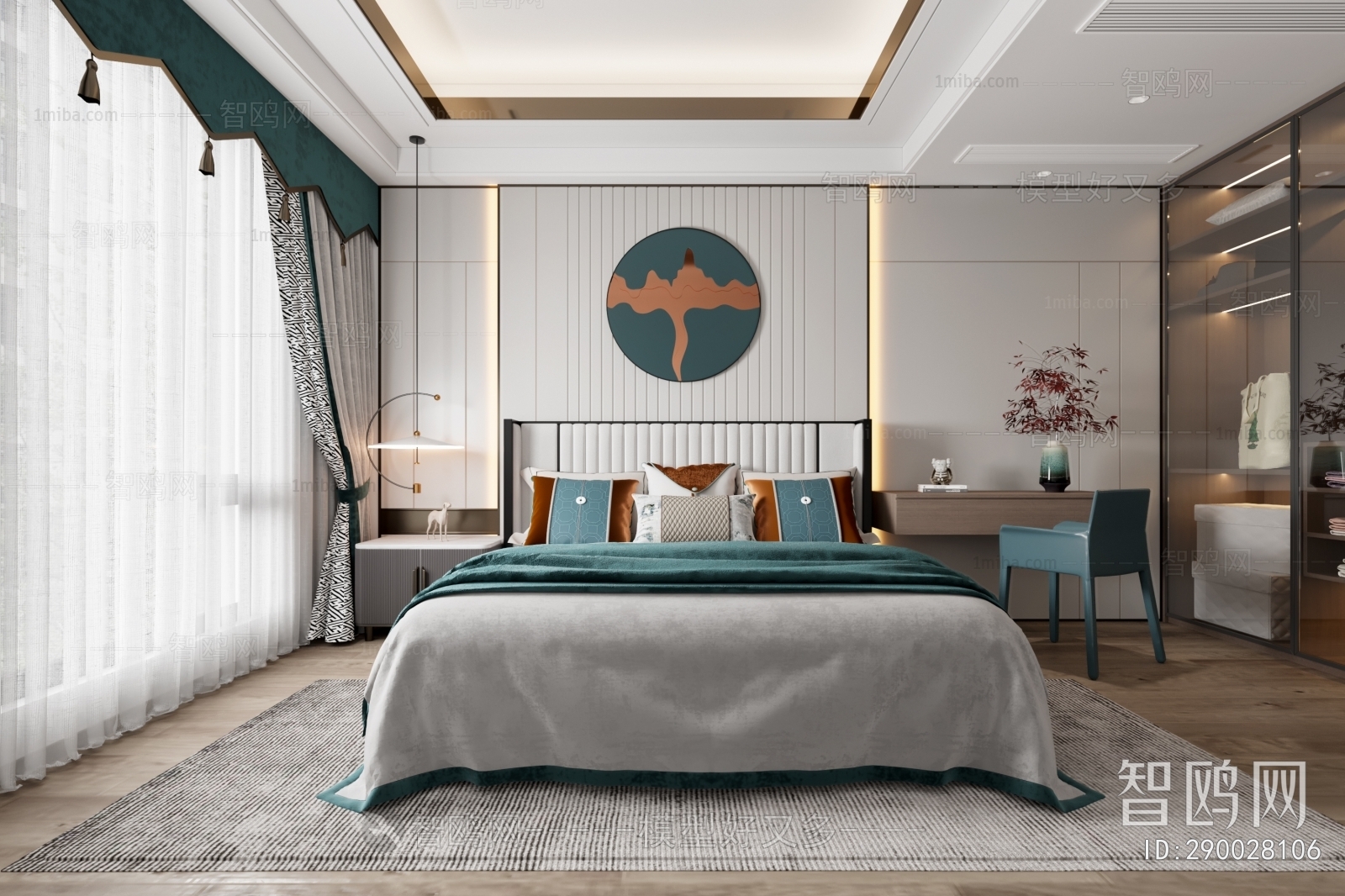 New Chinese Style Bedroom