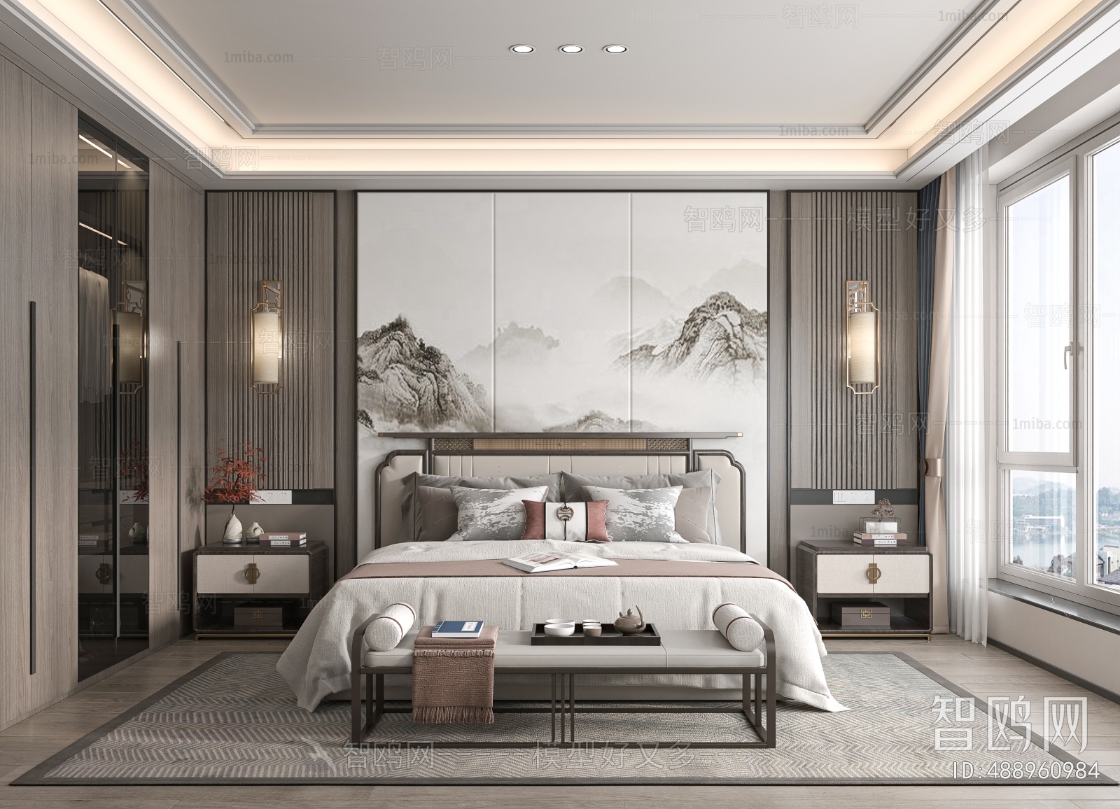 New Chinese Style Bedroom