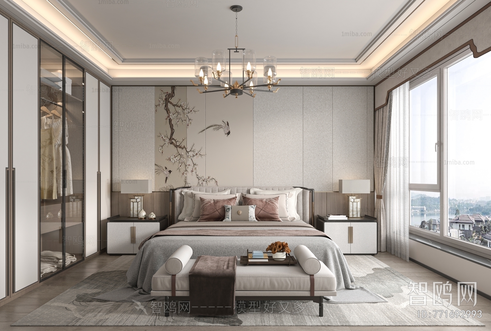 New Chinese Style Bedroom