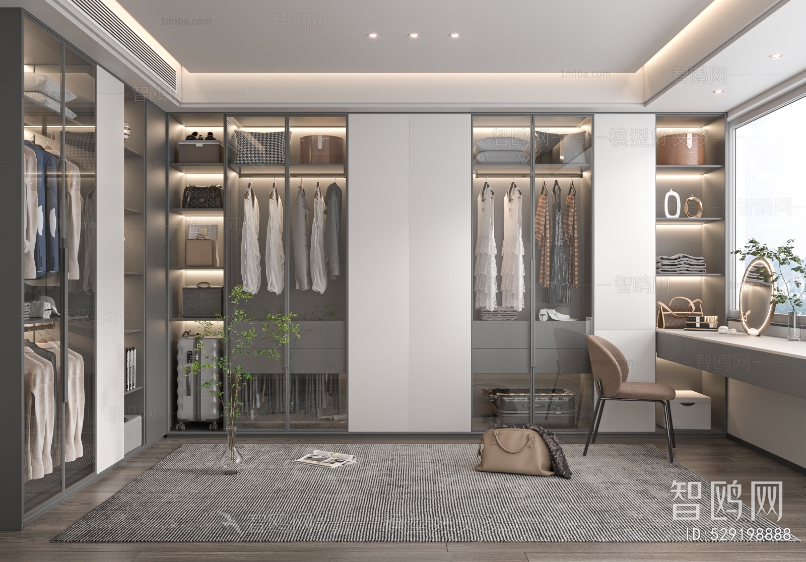 Modern Clothes Storage Area