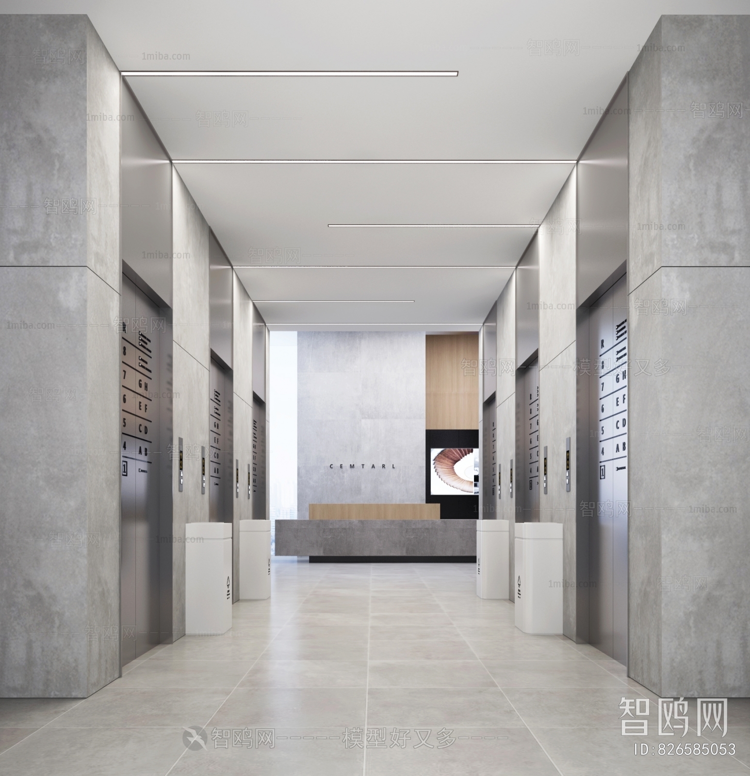 Modern Office Elevator Hall