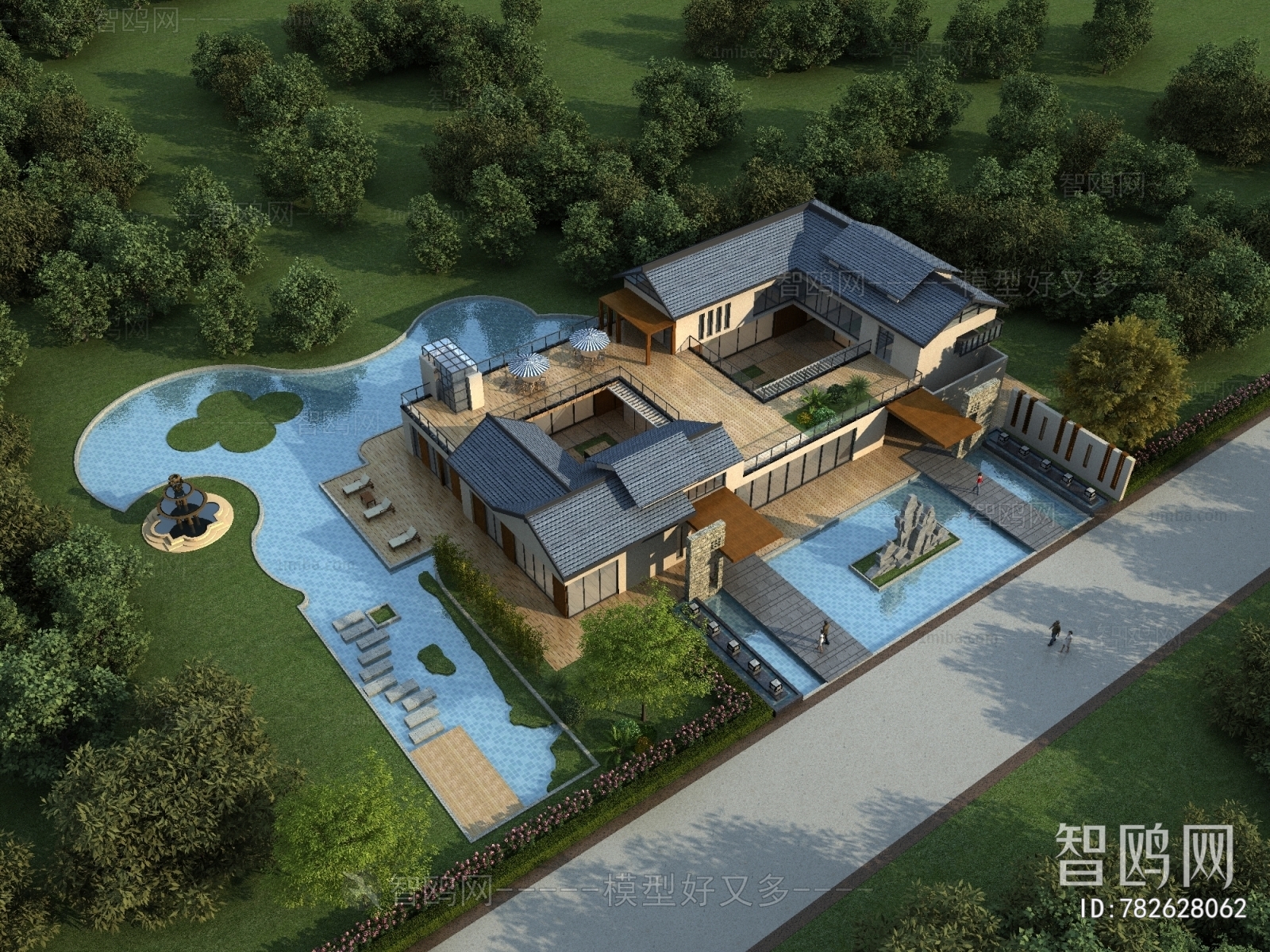 New Chinese Style Villa Appearance