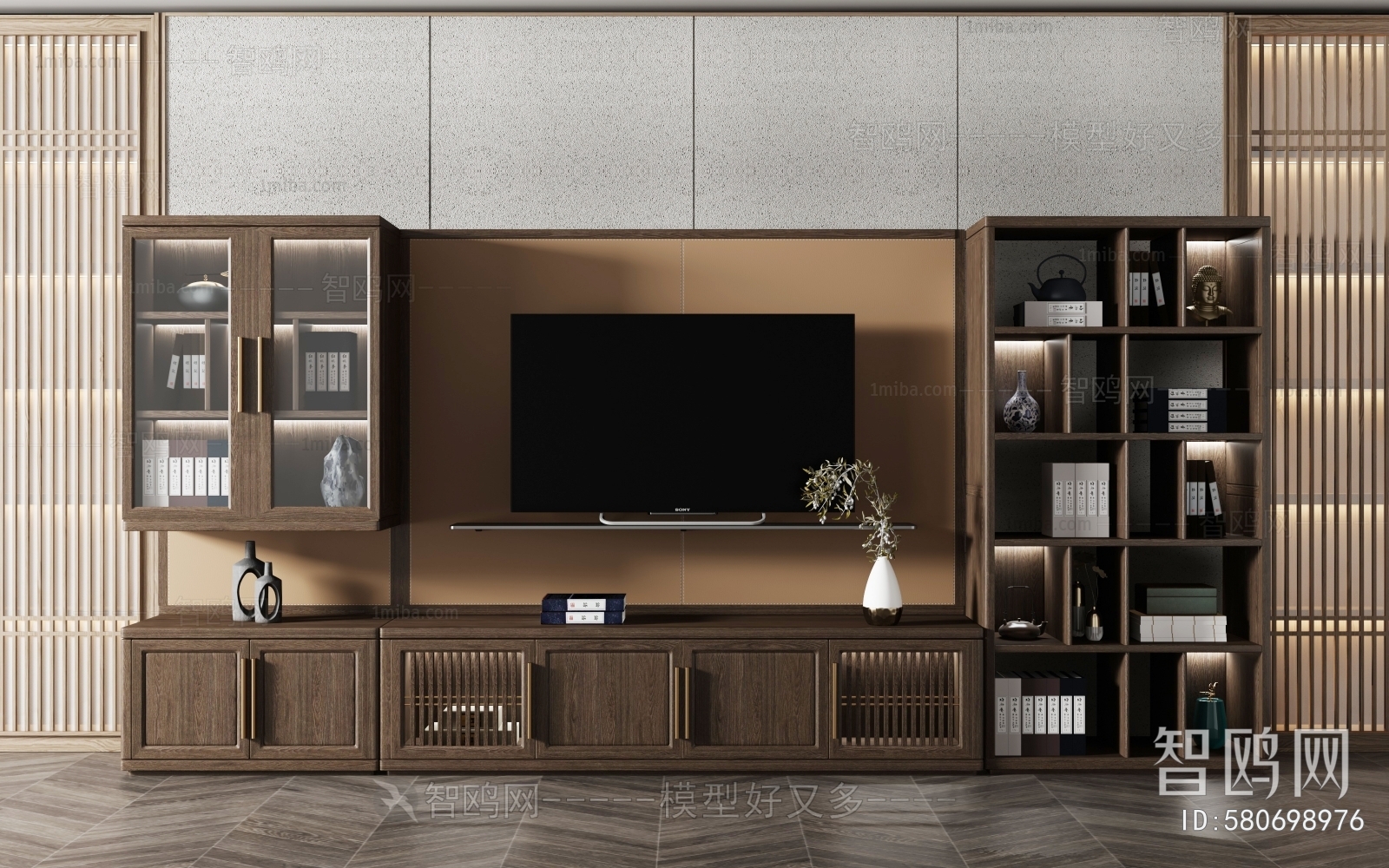 New Chinese Style TV Cabinet