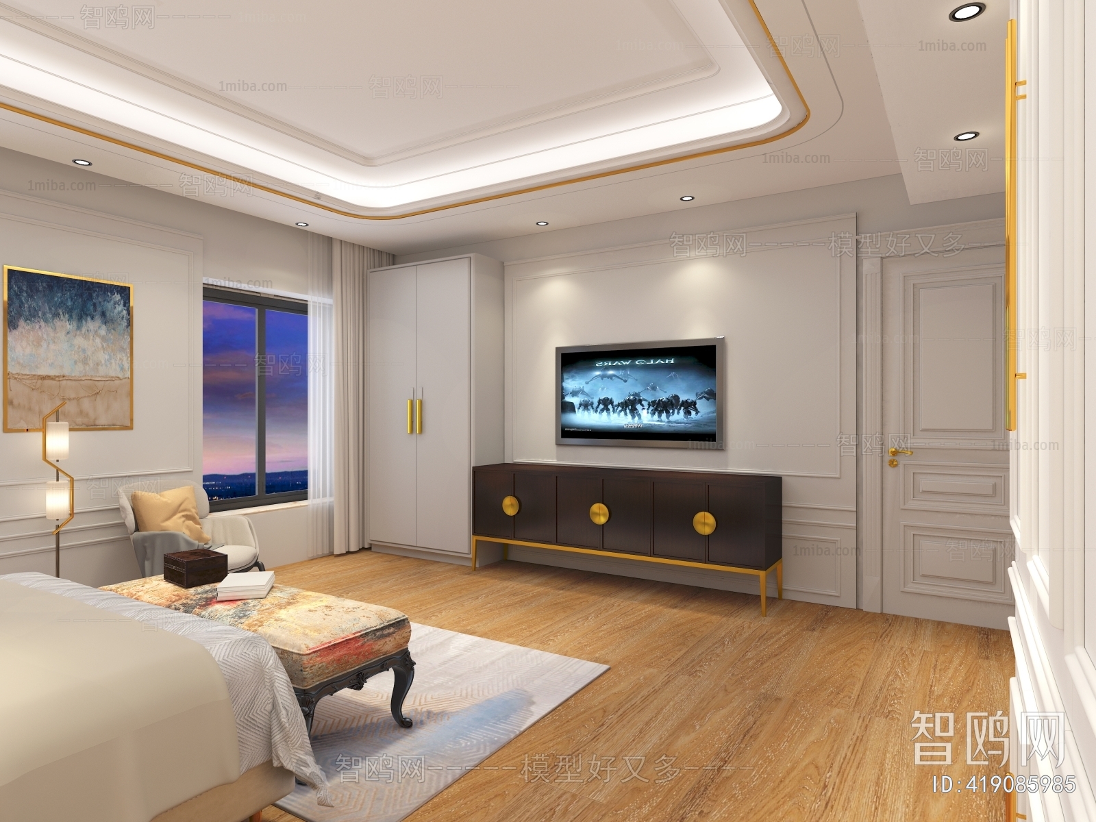 New Chinese Style Bedroom