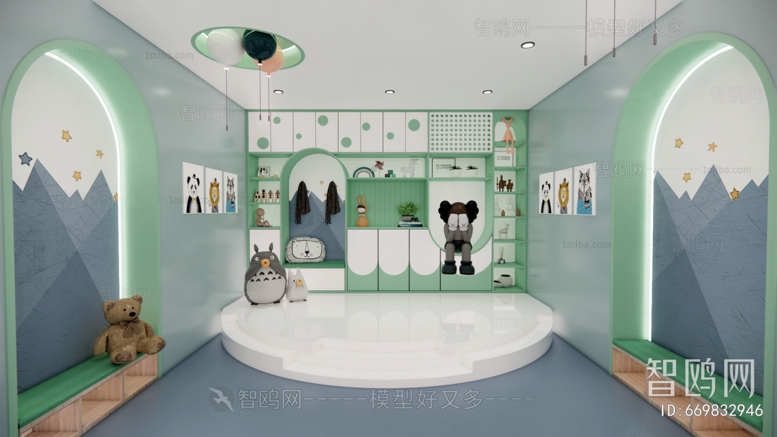 Modern Children's Room Activity Room