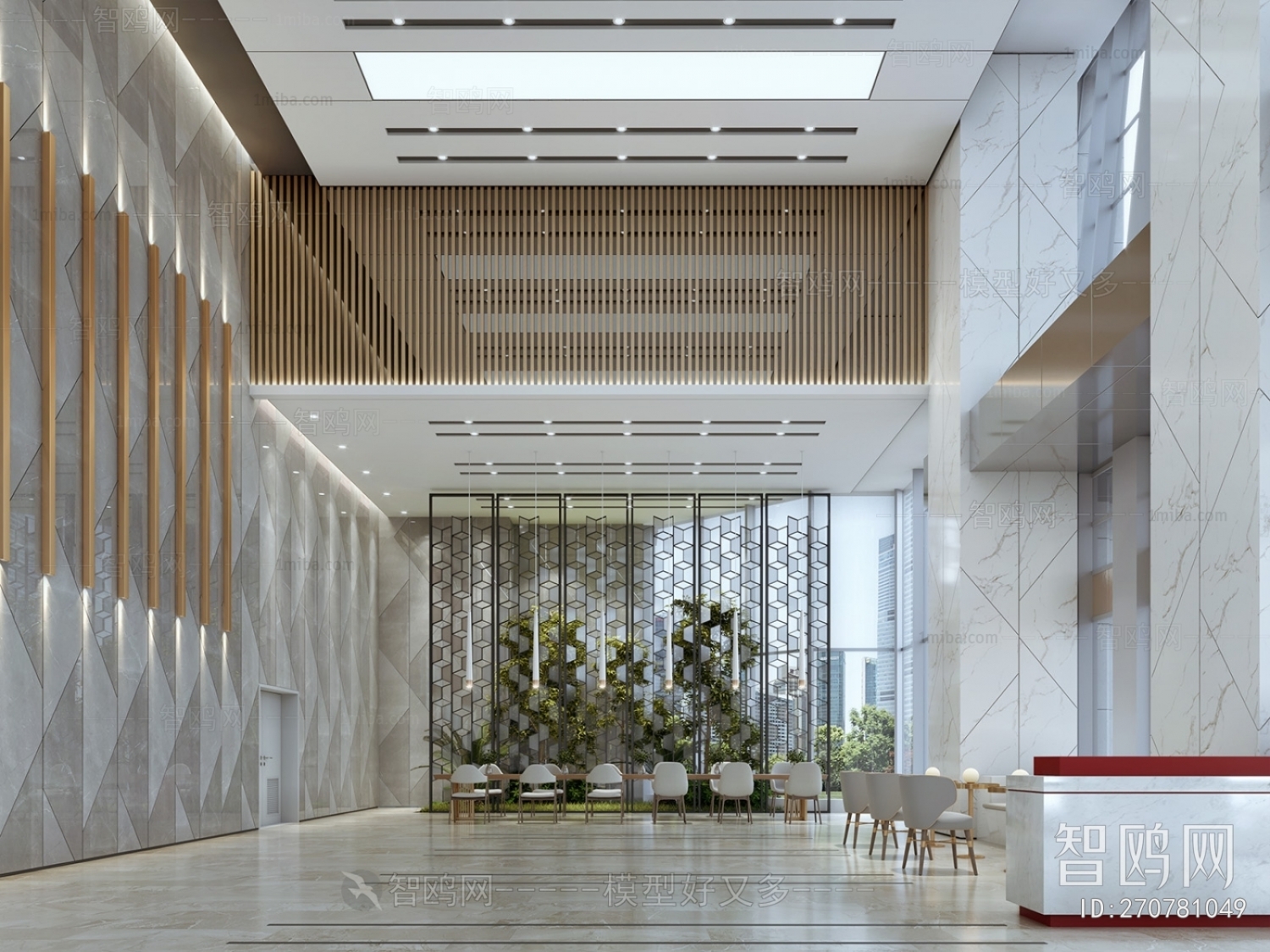 Modern Office Reception Desk