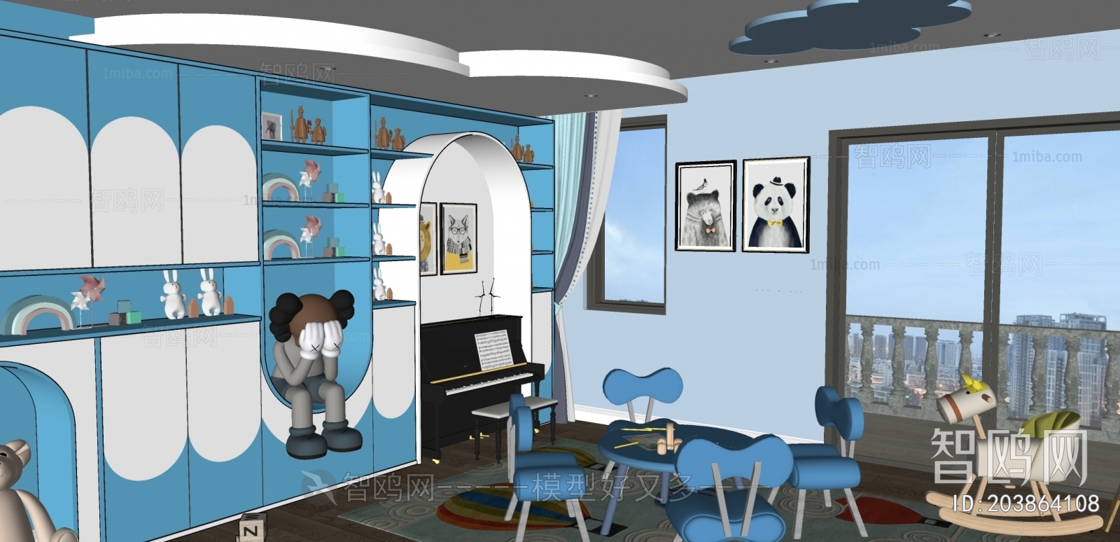 Modern Children's Room Activity Room