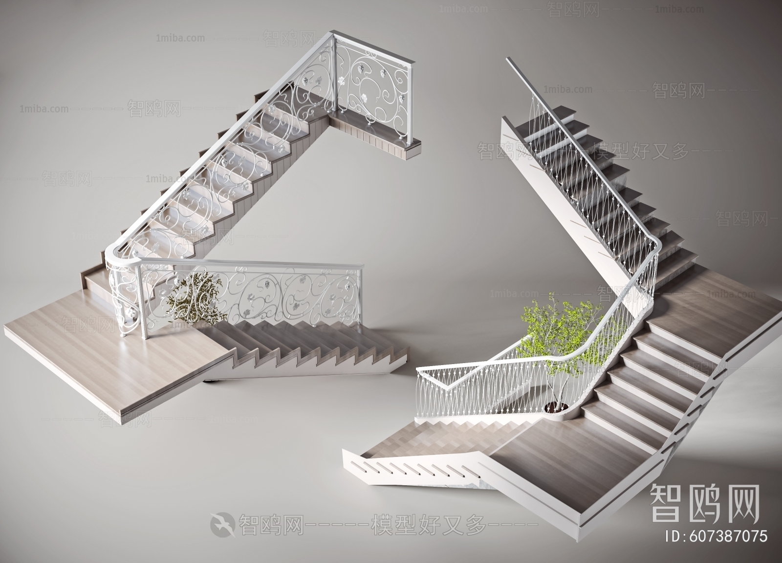 Simple European Style Stair Balustrade/elevator