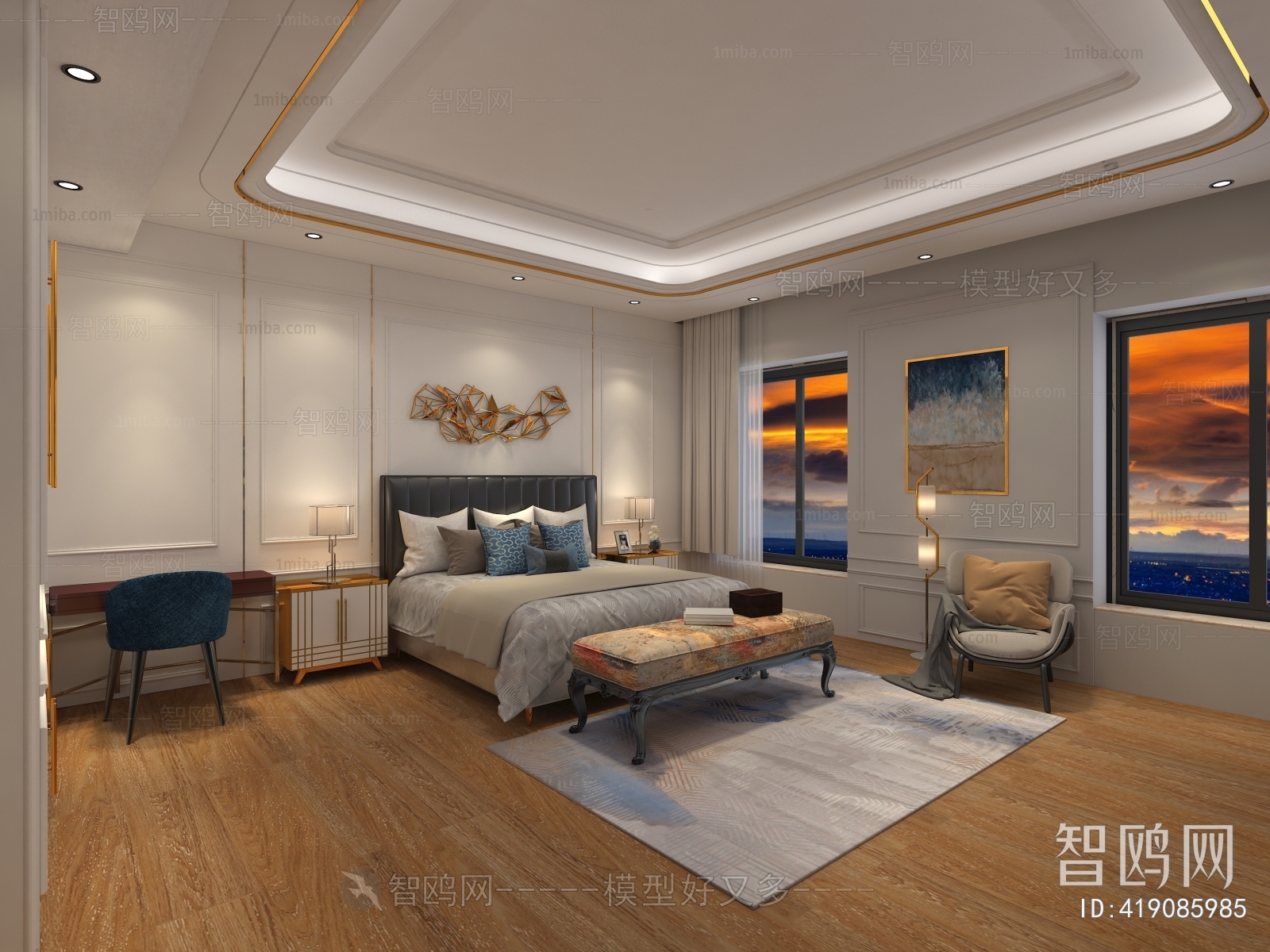 New Chinese Style Bedroom