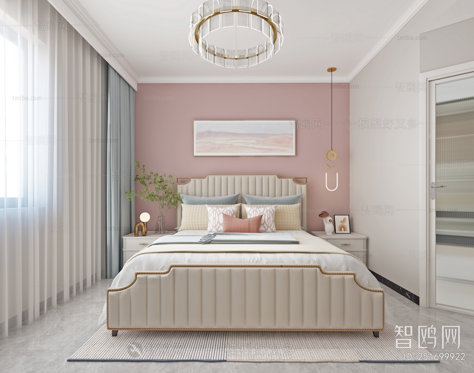 Simple European Style Bedroom