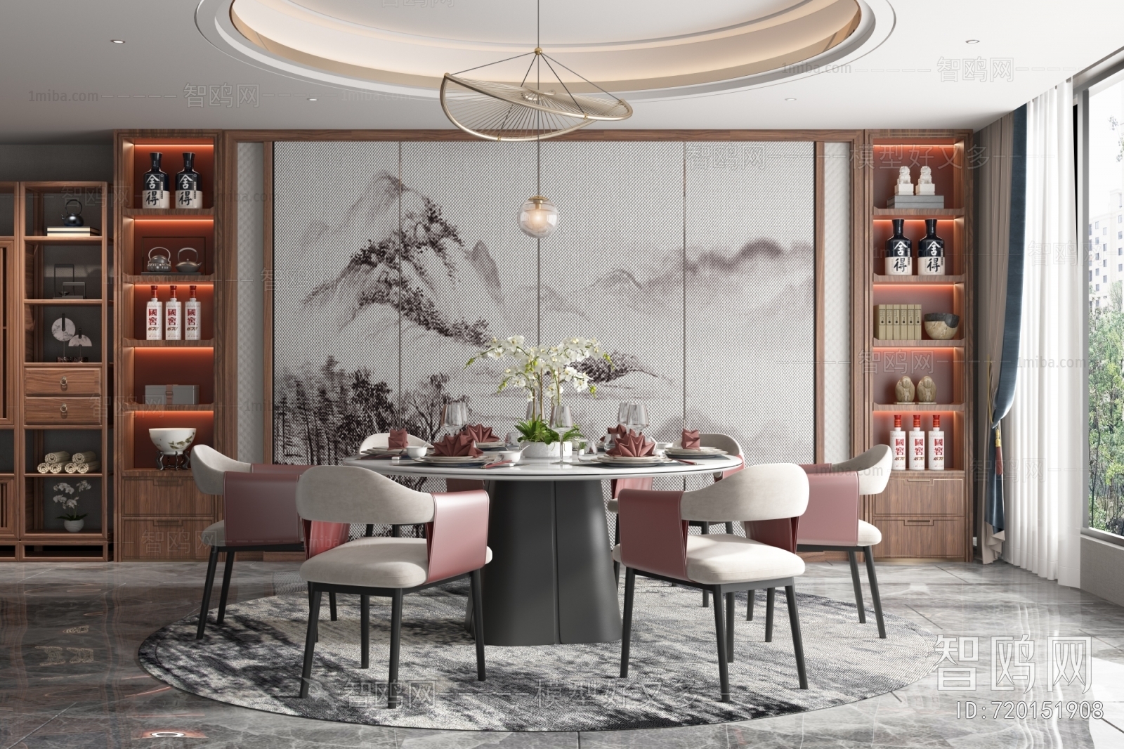 New Chinese Style Dining Room