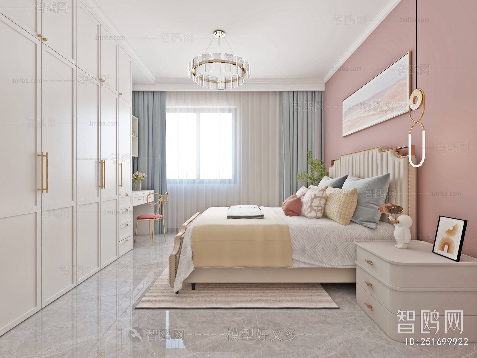 Simple European Style Bedroom