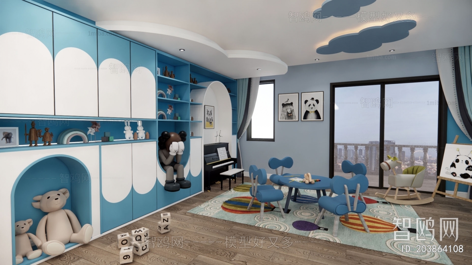 Modern Children's Room Activity Room