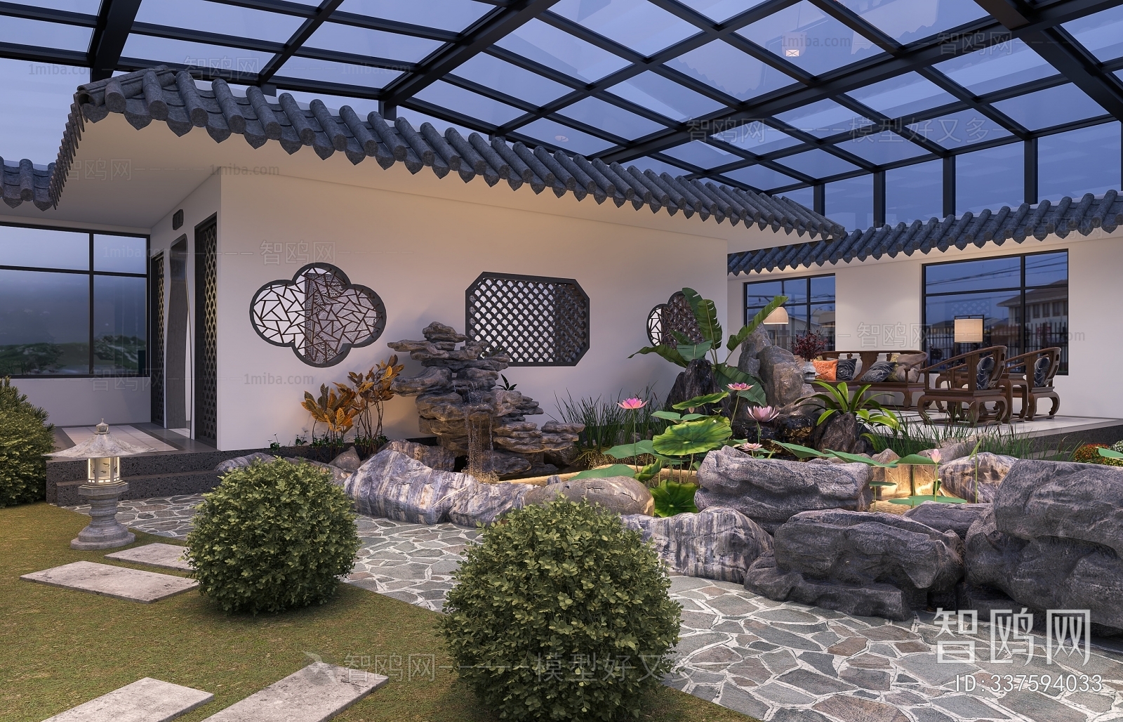 New Chinese Style Courtyard/landscape